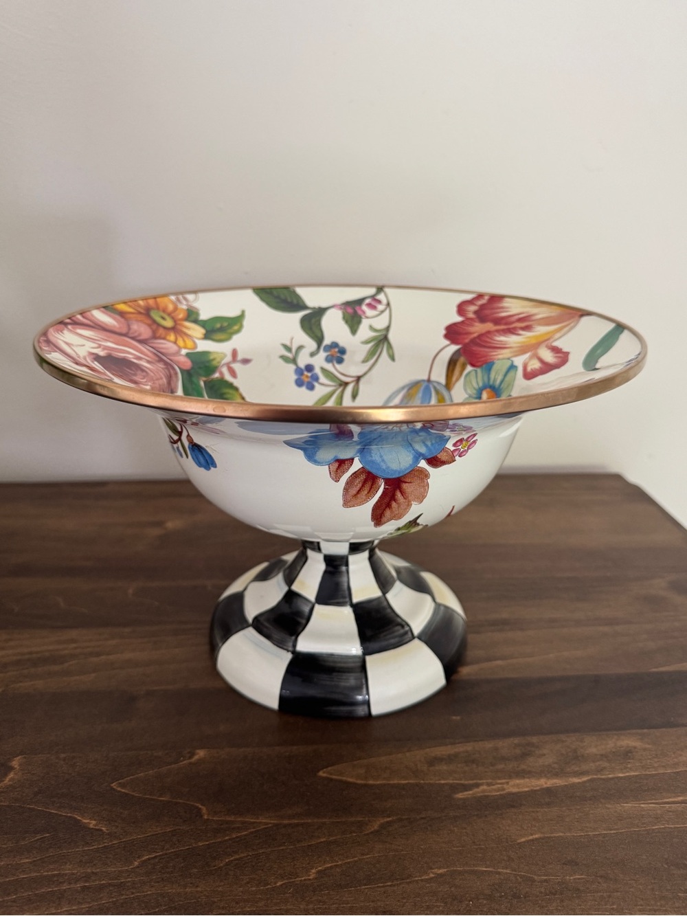 MacKenzie Childs Flower Market Large Compote Bowl - Picture 2 of 5
